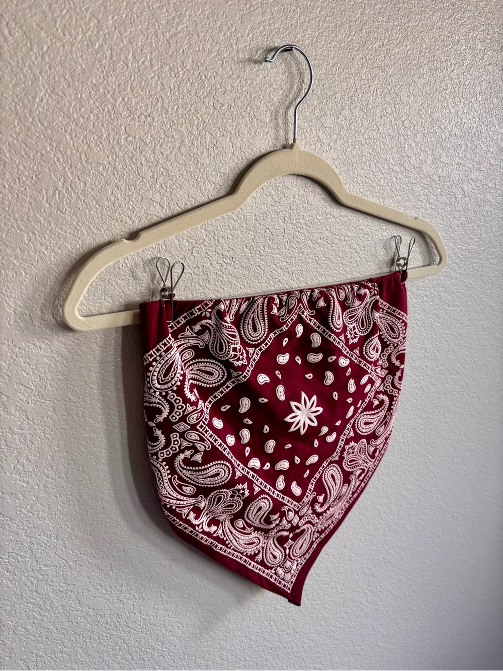 Women’s Burgundy Paisley Bandana Tube Top